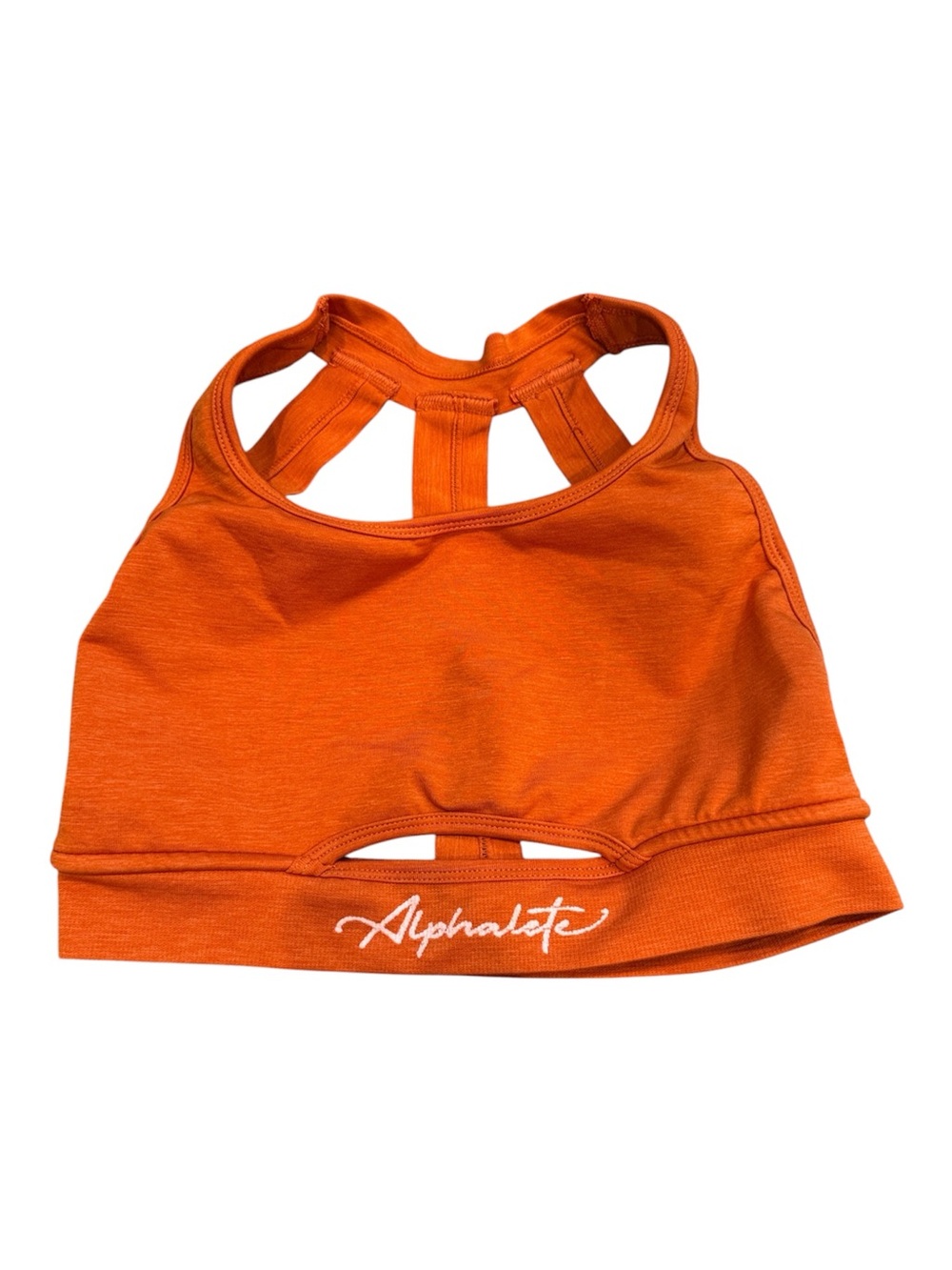 Alphalete | Dark Orange Strappy Trinity Sports Bra